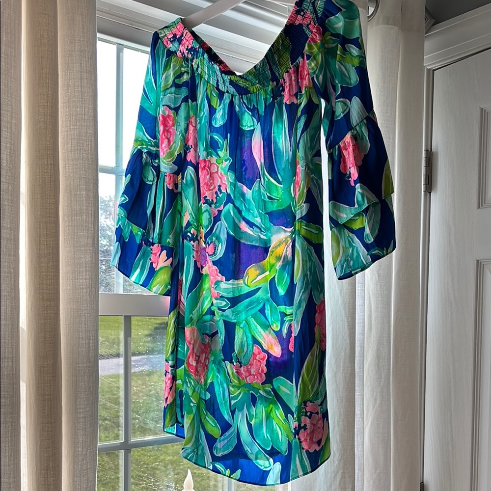 S Lilly Pulitzer dress- off shoulder